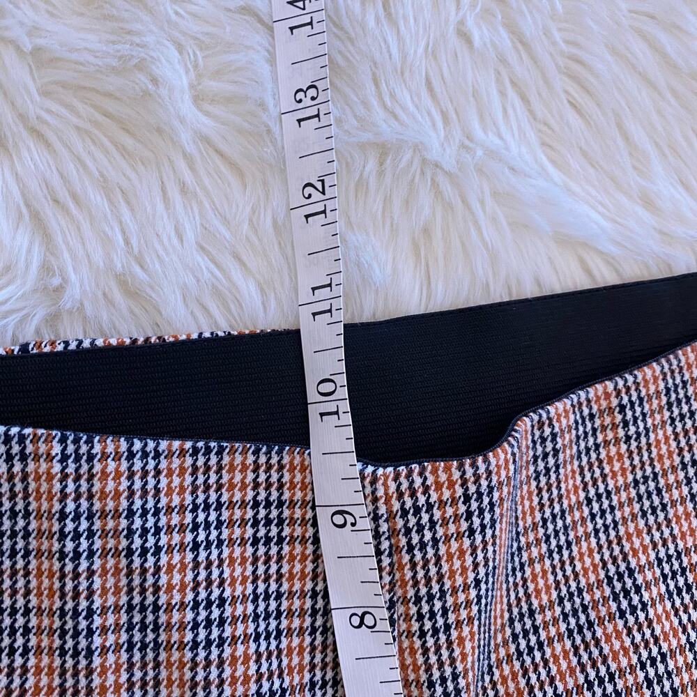 A New Day Orange Houndstooth Straight Leg Trouser Pants 4 - Picture 7 of 9